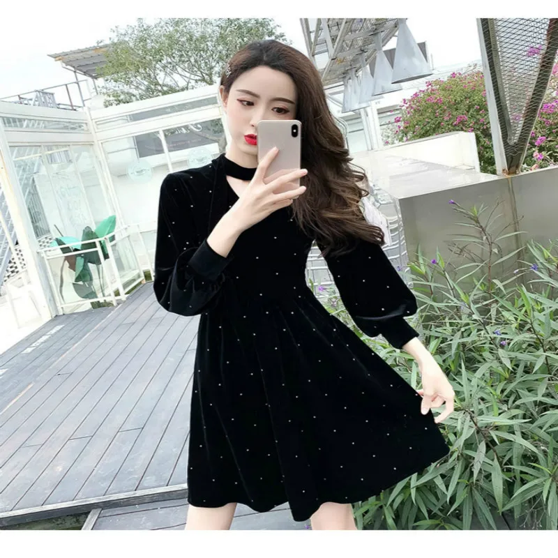 Joinyouth платья для женщин Корейский A Line Solid Ropa Mujer яркий Кристалл Мини халат Femme 2020