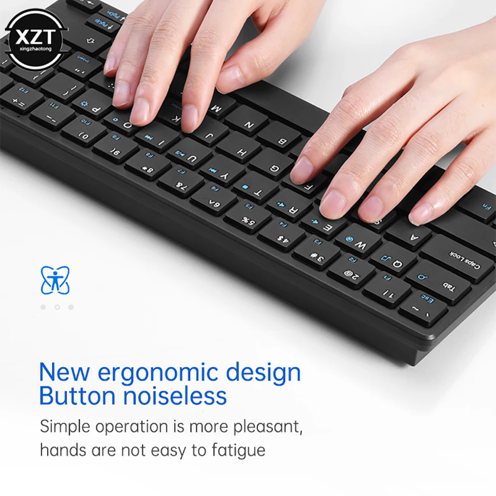 Клавиатура компьютерная беспроводная эргономичная 2 4 ГГц 1200DPI |