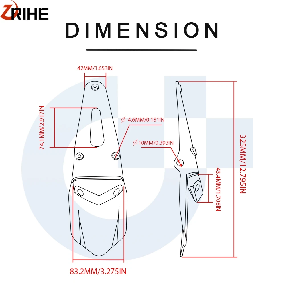 

Motorcycle Dirt Bike Rear Fender & Brake Stop TailLight Motocross LED Tail Light For Kawasaki Yamaha BMW Yamaha Honda Suzuki