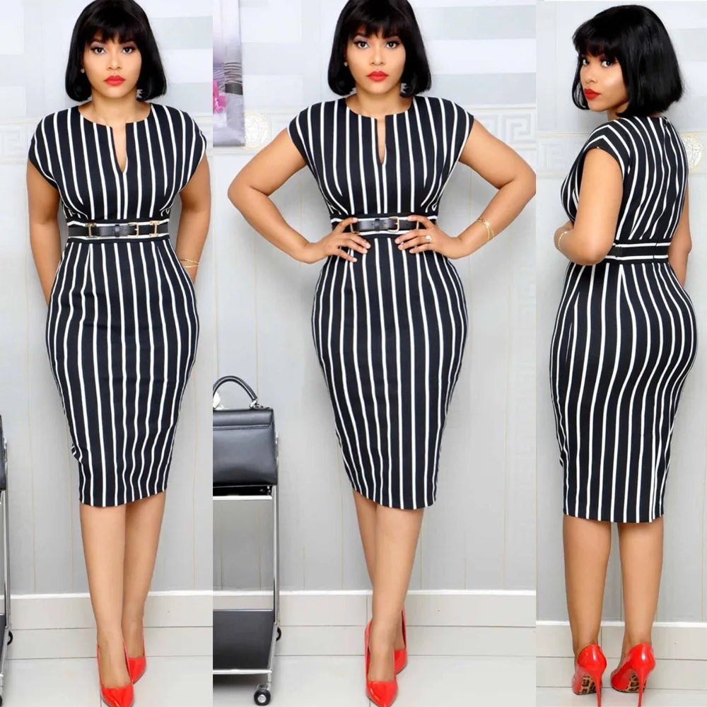 Женское платье в полоску повседневное облегающее платье-футболка большого