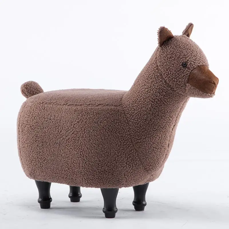 Креативный стул для обуви детская подушка из альпаки с животным детский сидения