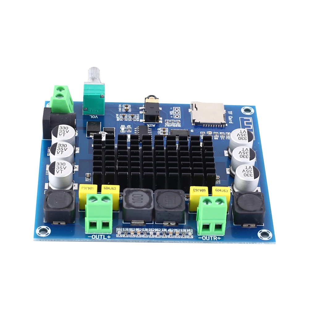 TPA3116 Bluetooth цифровой Мощность Плата усилителя BLE5.0 2*100W AUX Стерео TF карты Вход