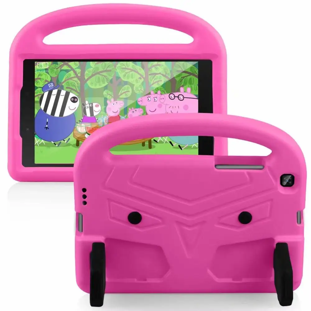 Rose Чехол для samsung Galaxy Tab A 8,0 SM-T290 SM-T295 T297 ручной ударопрочный EVA чехол для всего тела с ручкой чехол-подставка для детей - Цвет: Rose