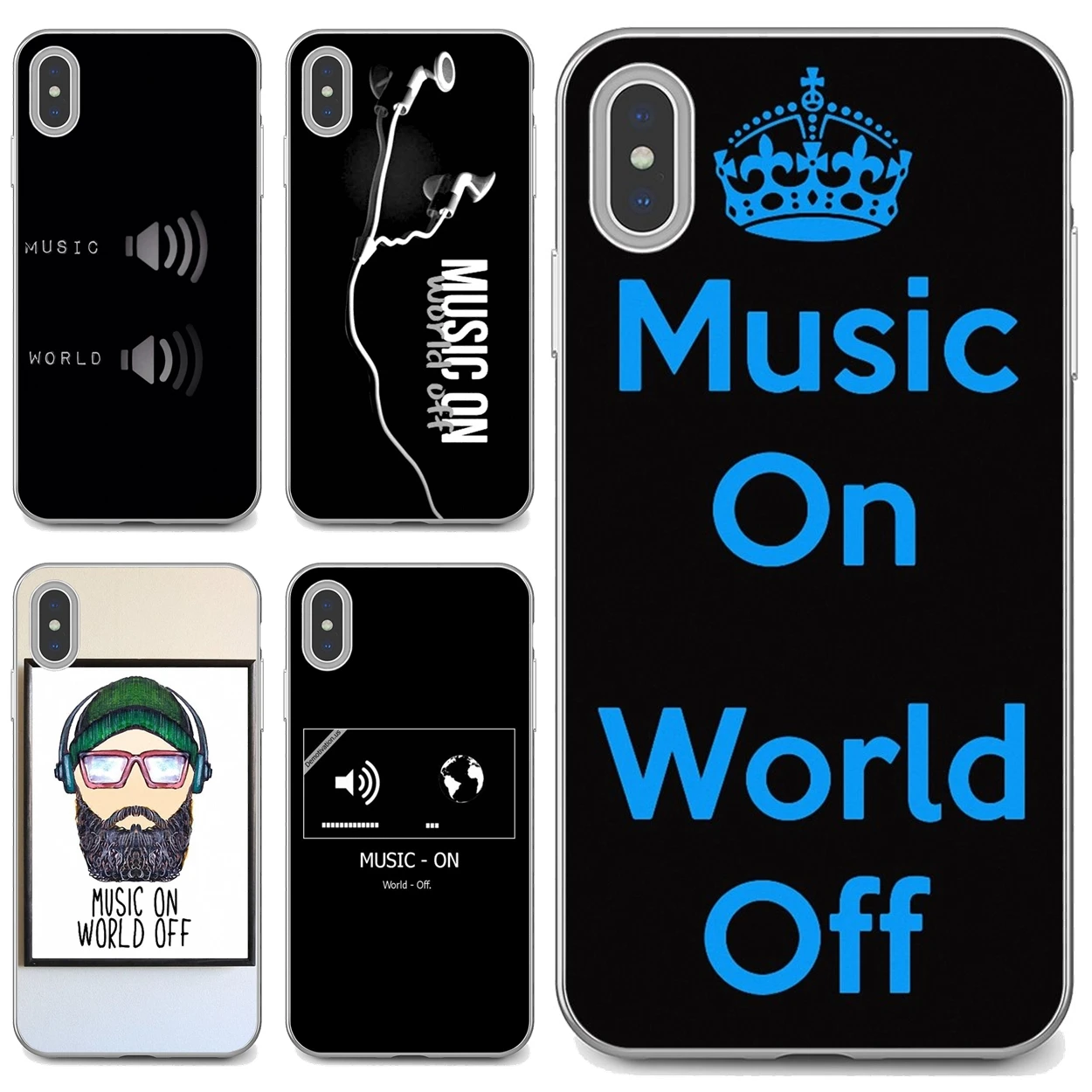 Чехлы для Huawei P30 P40 P20 P7 P8 P9 P10 Lite Plus Pro 2015 2016 2017 Mini music-on-world-off-Print мягкие чехлы |