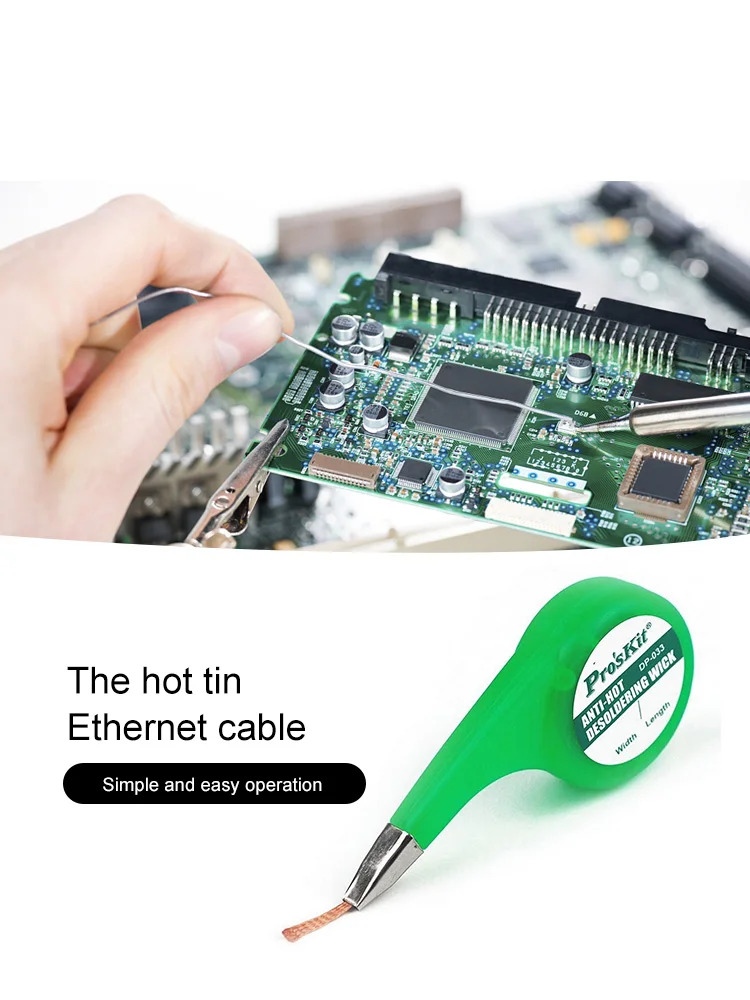 

1.5/2.0/2.5mm Solder Wick Desoldering Braid With Thumb Wheel Dispenser Welding Solding Remover Wick Wire Flux BGA Repair Tool