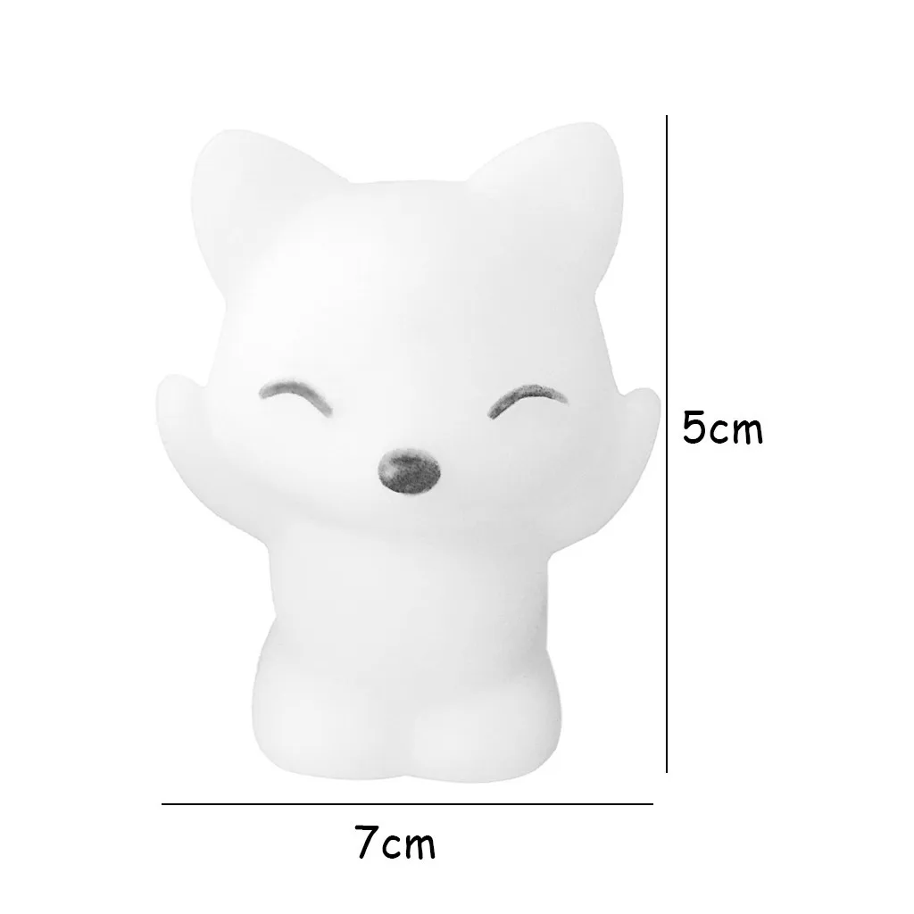 Красочные светодиодные ночные светильники в форме мультяшной лисы для детской