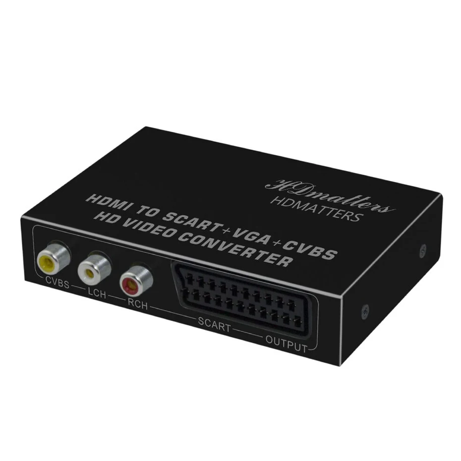 Переходник HDMI в Scart RCA VGA разветвитель + CVBS кабель-конвертер (Scart AV работает