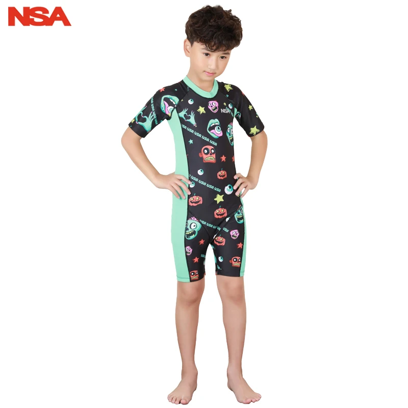 Костюм для плавания NSA мальчиков тренировочный костюм детский купальник полная