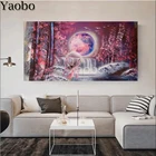 5d алмазная живопись, полная вышивка, квадратная фантазия, Бабочка, сказочный водопад, пейзаж, алмазная вышивка, Алмазная мозаика