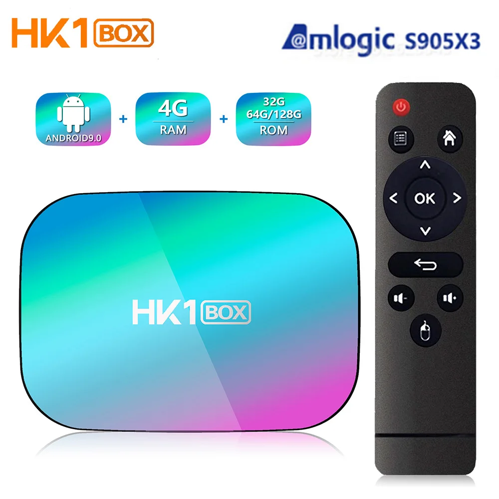 Приставка Смарт ТВ HK1 Android 9 0 4 + 32/64/128 ГБ Wi Fi 2 5 ГГц|ТВ-приставки и медиаплееры| |