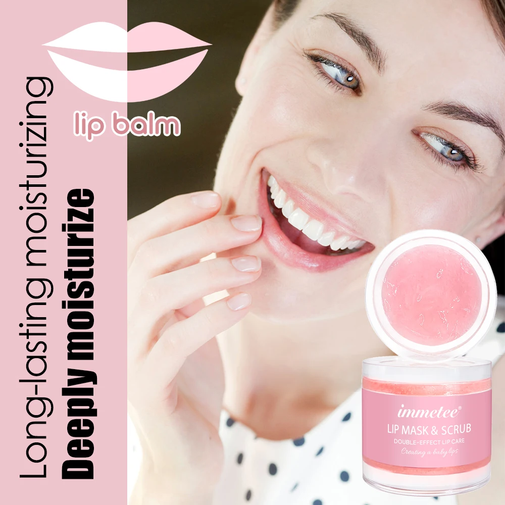 Lip Balm Moisturizing Gel Sleep Mask Repair Cream Double-Effect Care Strawberry Nourishing Exfoliating Scrub |