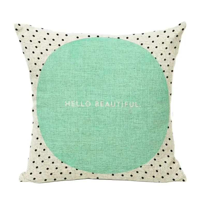 Чехол на подушку в горошек с надписью Hello Beautiful Darling для детей Декор дома дивана
