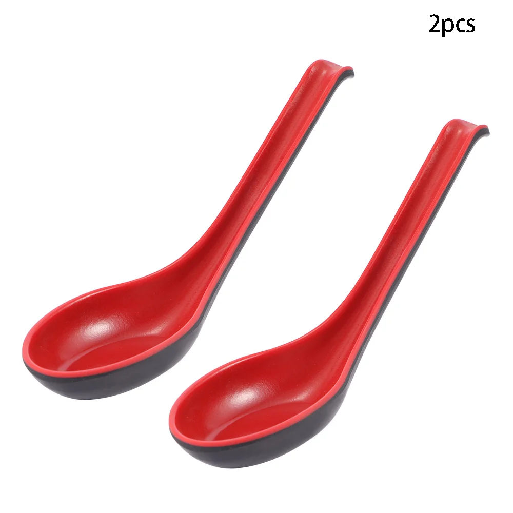 Ложка пластиковая черная/красная 2 шт.|Ложки| |