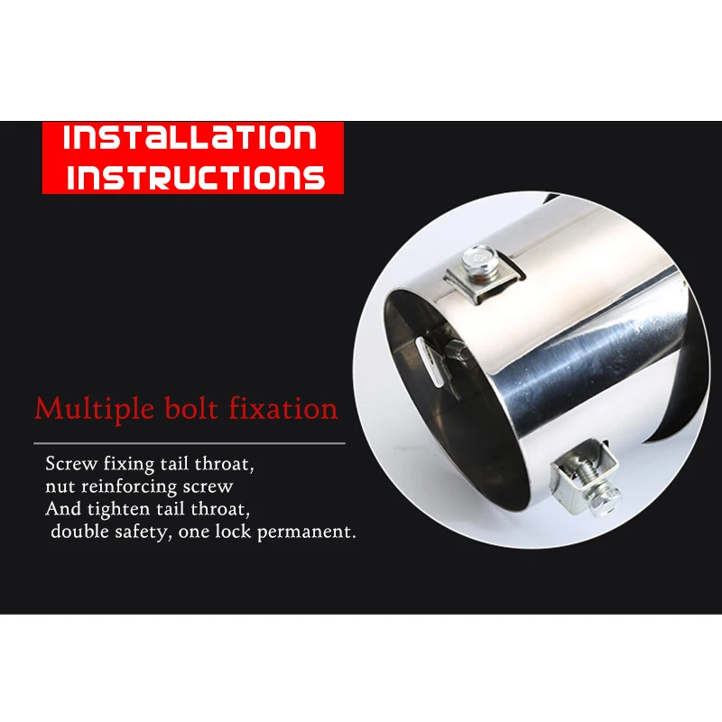 Автомобильный глушитель наконечник круглая труба из нержавеющей стали