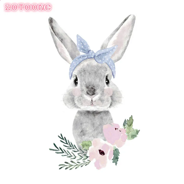 ZOTOONE милый кролик животные в мультипликационном стиле (Железный На Патчи для