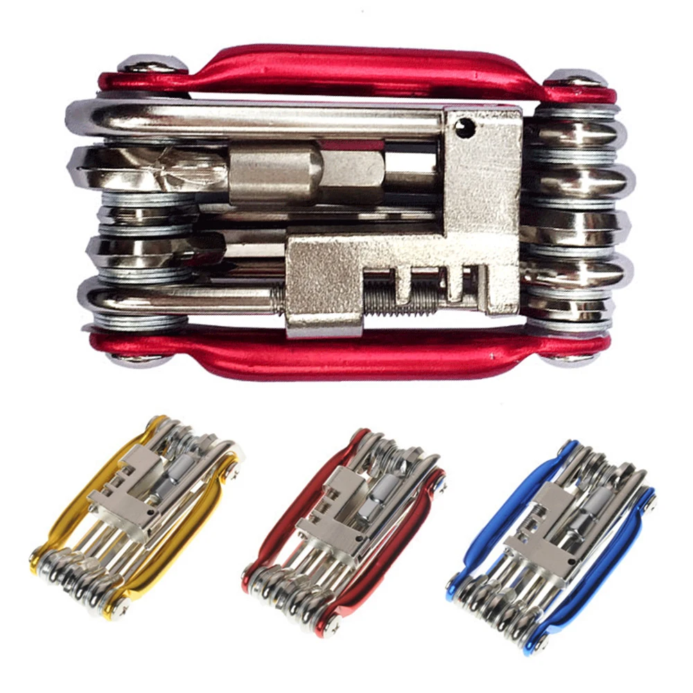 15 In 1 Bike Tools Bicycle Repairing Set Bike Repair Tool Kit Wrench Screwdriver Chain Carbon steel bicycle Multifunction Tools