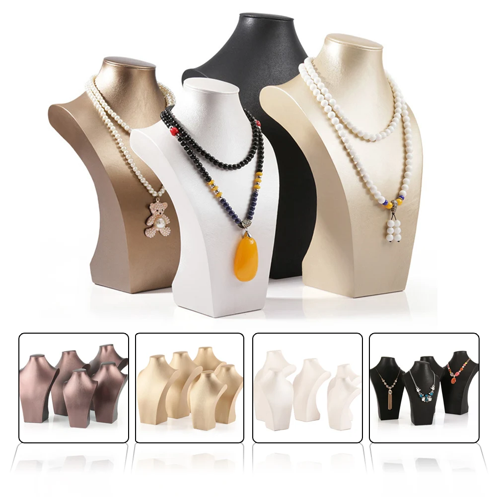 

1 Pcs 5 Sizes Mannequin Necklace Jewelry Pendant Display Stand Holder earrings Bracelet Show Decorate Jewelry Display Shelf