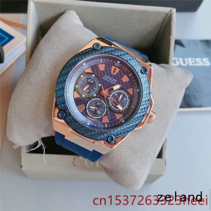 

GUESS watch men's skeleton automatic mechanical AAA watch gold skeleton retro men's women watch quartz watch