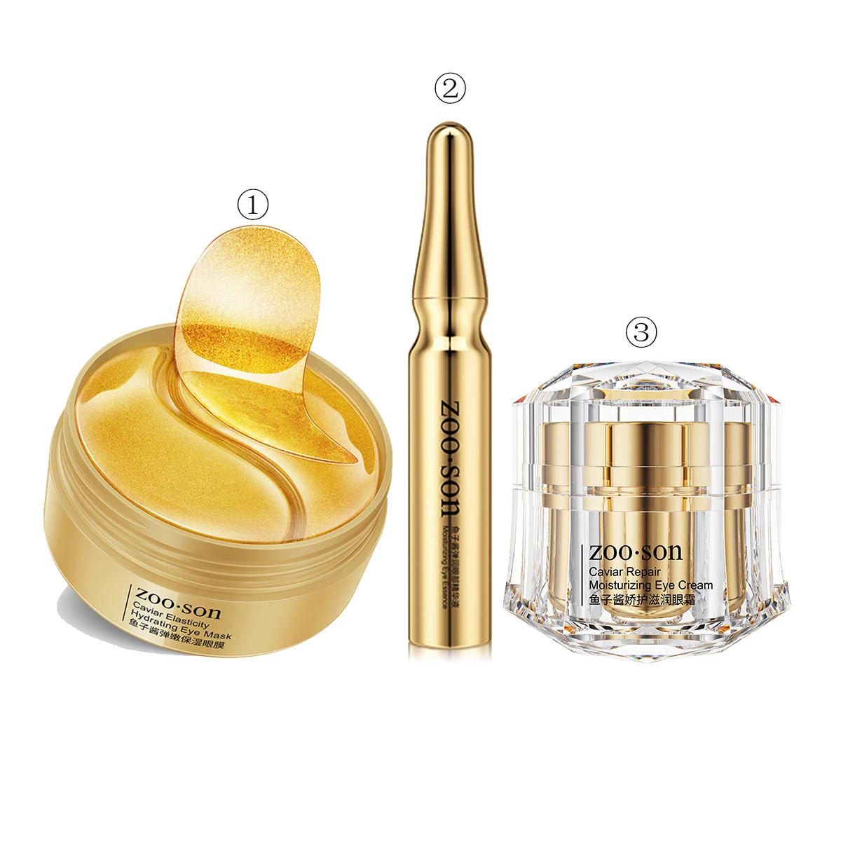 

Eye Mask and Eye Essence Collagen Eye Patch Skin Care Caviar Hyaluronic Acid Anti Aging Remove Dark Circles Eye Bag