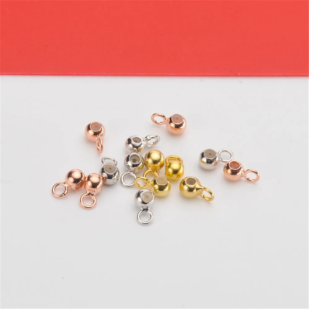 

S925 Sterling silver imported craft silicone adjustable ball prepared with a needle box O chain necklace