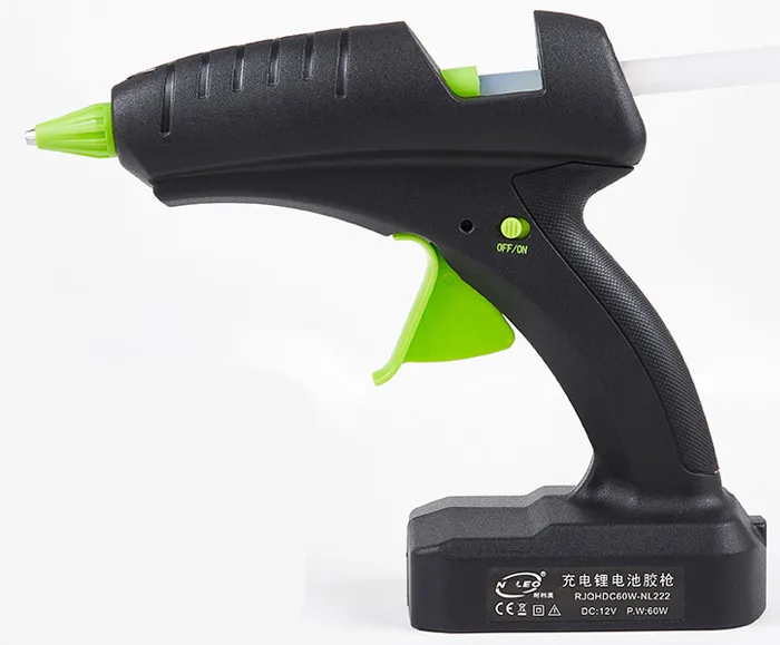 

60W 12V Cordless Hot Glue Gun Rechargeable Electric Heating Tool with lithium Battery 2000mAh for DIY Arts Craft 11mm Glue Stick