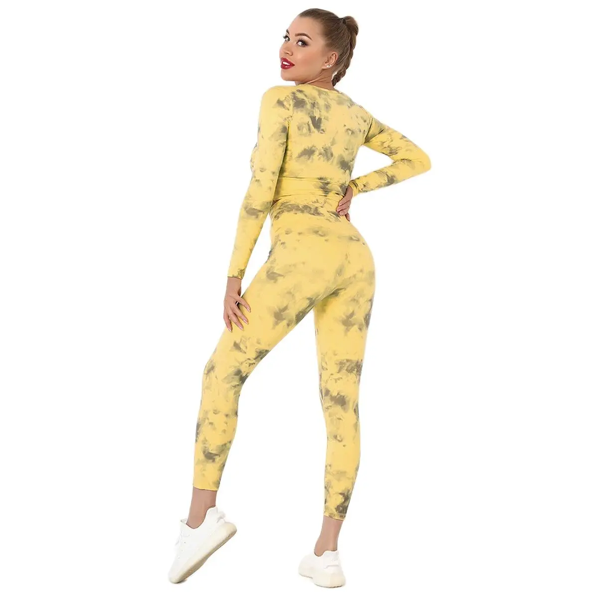 

#349 two piece set women Elastic Compression Leggings Printing Floral Running Jogger Fitness Gym Workout Outfit luxury designer