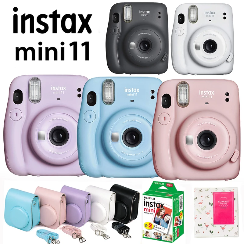 Моментальная Камера Fujifilm Instax Mini 11 розовая/синяя/серая/белая/фиолетовая + 20 белая