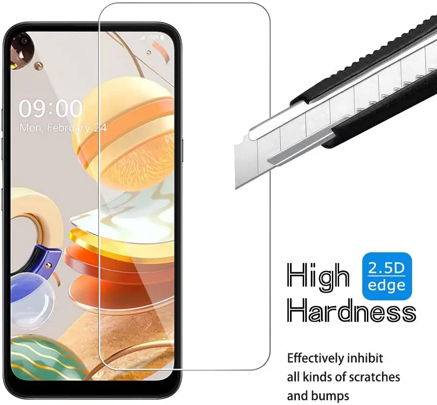 Защита экрана из закаленного стекла для LG K31 K61 K41S K62 K52 K22 Plus Взрывозащищенная