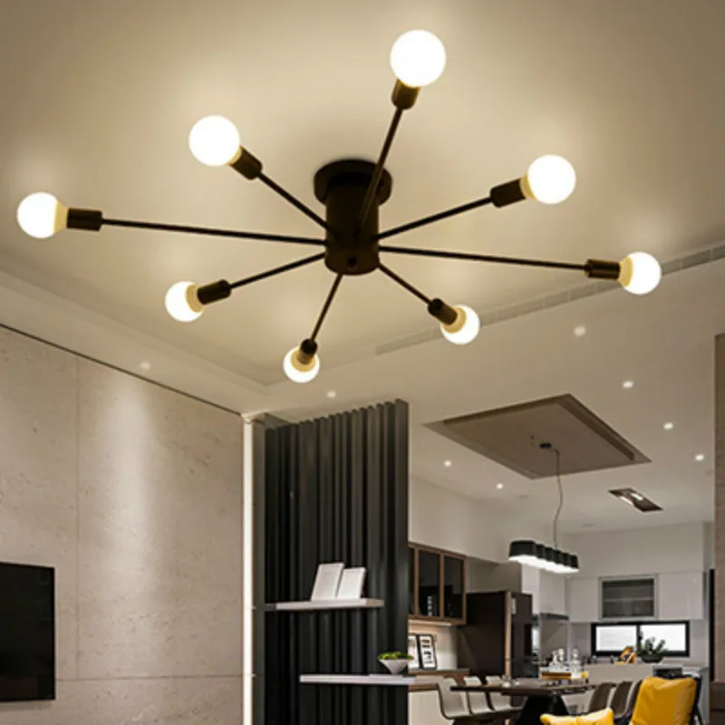 Ретро стиль минималистский линии железа искусства светодиодный потолочный