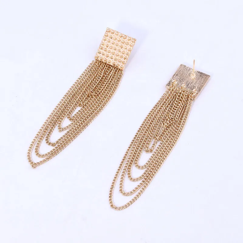 

2021 Jewelry Gifts Women Temperament Alloy Tassel Dangle Earrings