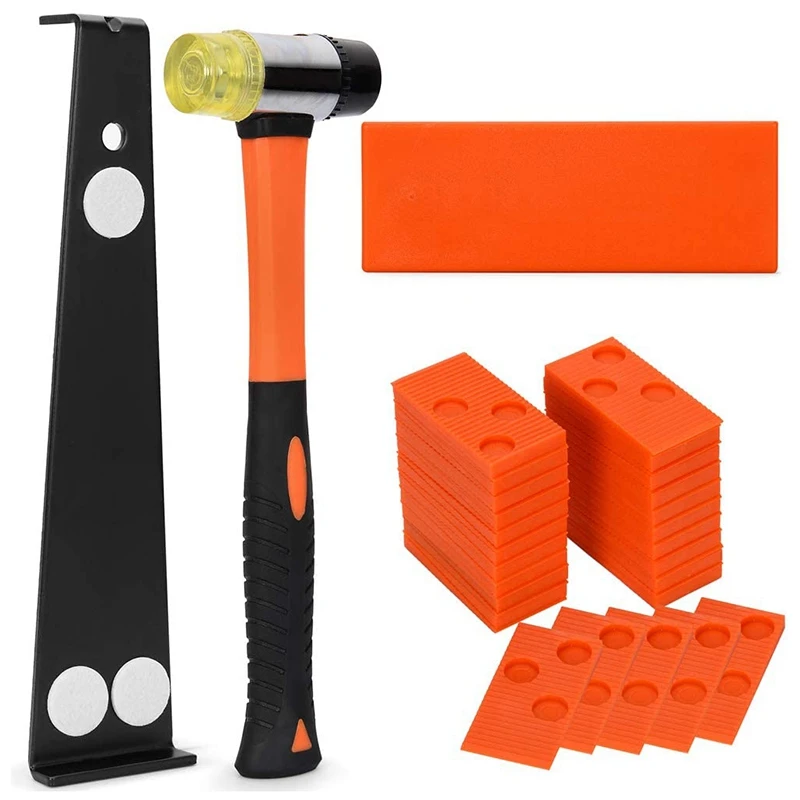 

Big Deal Laminate Wood Flooring Installation Kit, Wood Flooring Kit With Pull Bar,40PCS Spacers,And Double Faced Mallet.