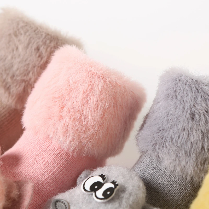 Calcetines gruesos de algod&oacute;n suave para ni&ntilde;os y ni&ntilde;as, medias de animales de dibujos animados para reci&eacute;n nacidos, calcet&iacute;n de suelo c&aacute;lido-2