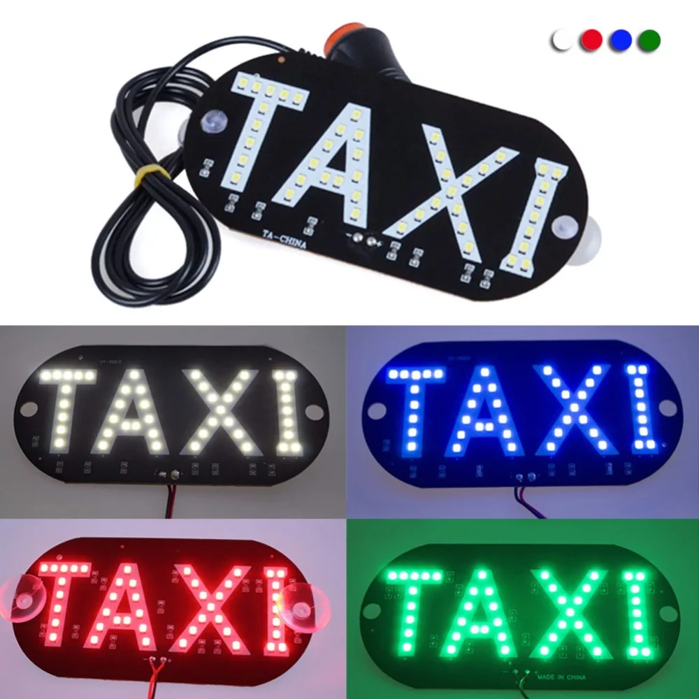 

12V Taxi Led Car Windscreen Cab Indicator High Quality Energy Saving Long Life Brand New Lamp Sign 45LEDs Windshield Light Lamp