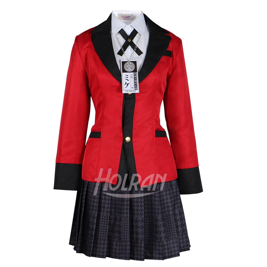 

Gambling game Anime Kakegurui - Compulsive Gambler cosplay costume Saotome Meari shirt+tie+coat+skirt suit uniform school set