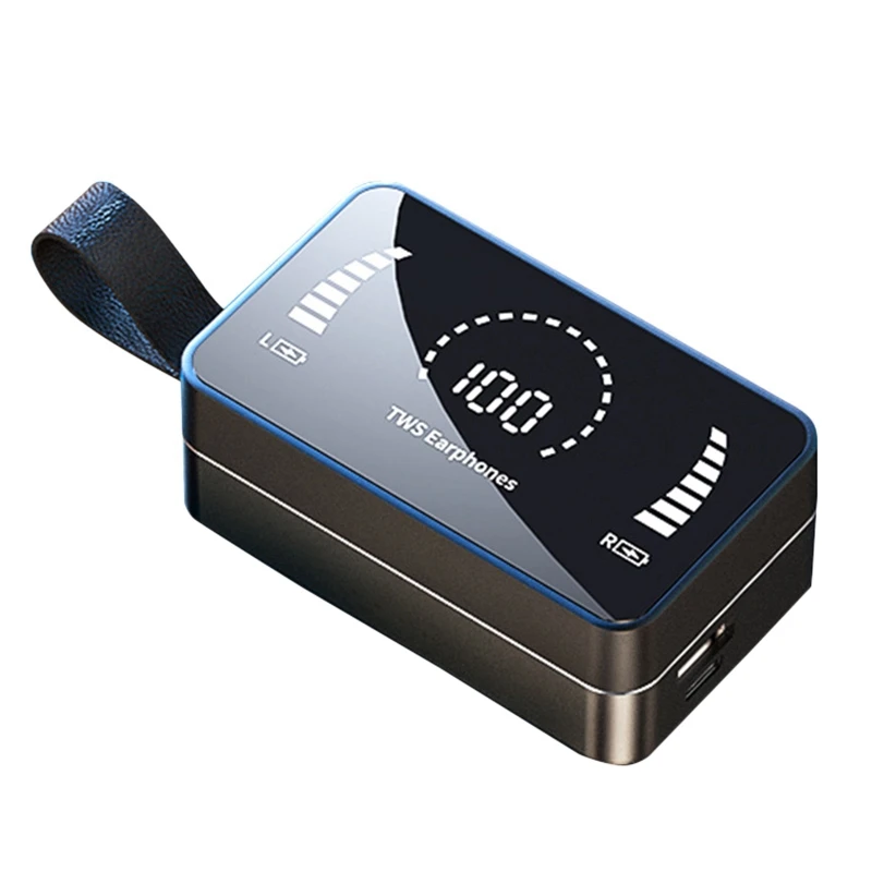 

Беспроводные наушники с зарядным устройством, 1800 мАч, Bluetooth 5,0, 9D стерео, спортивные водонепроницаемые наушники с микрофоном и шумоподавлени...