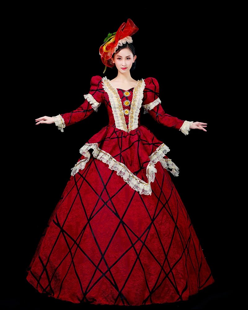 Викторианское платье в стиле рококо бальное барокко Marie Antoinette для женщин