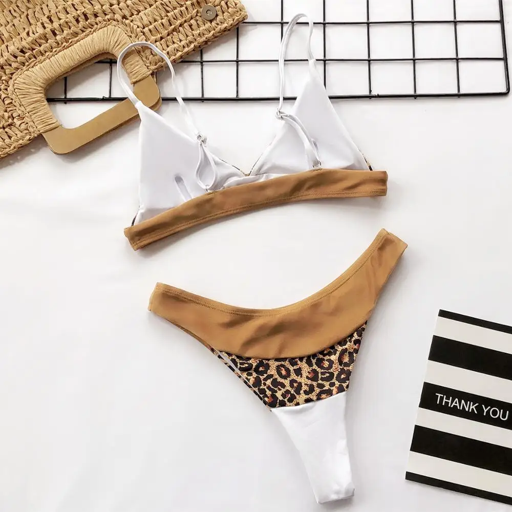 2020 новые женские сексуальные купальники в европейском стиле с леопардовым