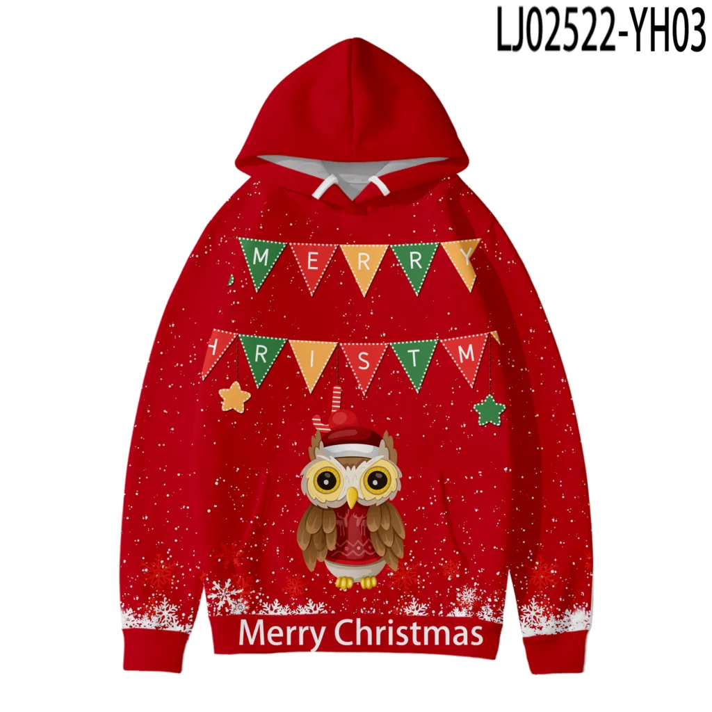 

popular classic latest Merry Christmas 3D men's/women's Hoodie clothes hip hop boys/girls fashion Christmas clothes Tops