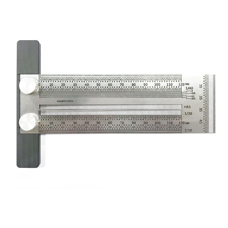 

Stainless T-type Hole Ruler Woodworking Scribing Mark Line Gauge 180-400mm High-precision Scale Ruler Carpenter Measuring Tool