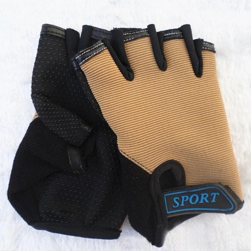 

Kids Sports Fitness Fingerless Cloth Gloves Workout Gym Training Cycling 1 Pair