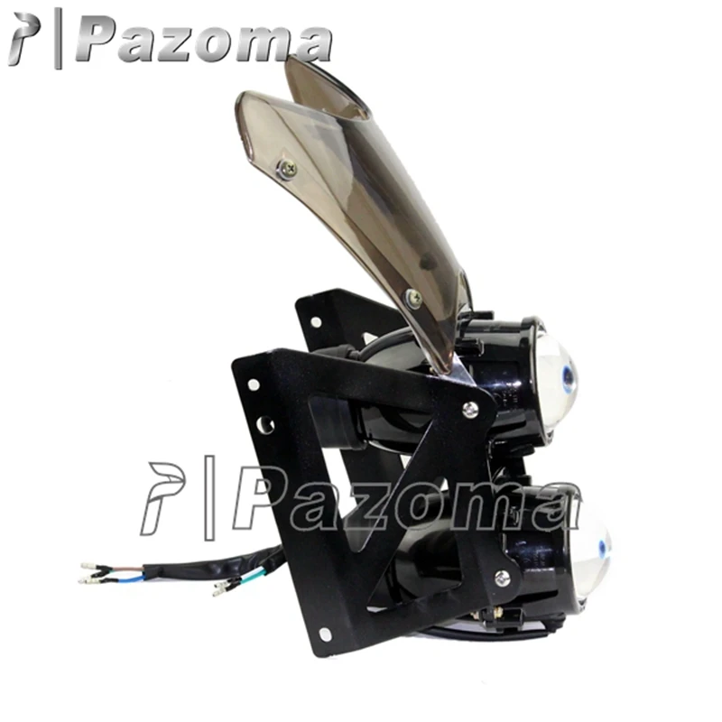 E4 E-Mark Мотоцикл Streetfighter проектор две головы светильник спереди ing лампа с дым