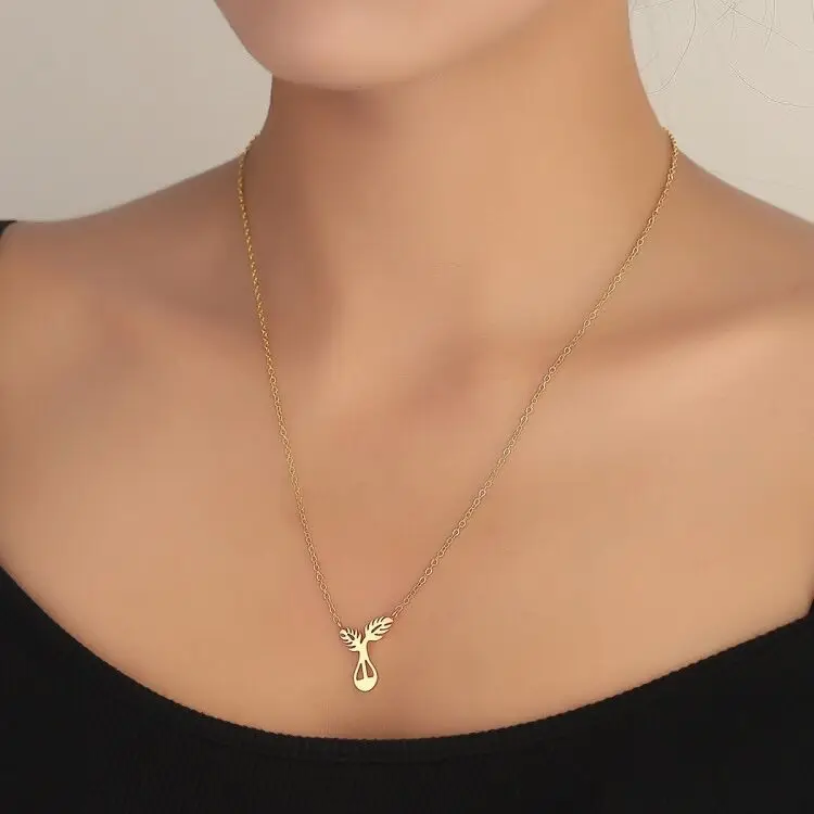 Заявление корни колье с узором в виде листика для женщин Винтаж кулон ожерелье