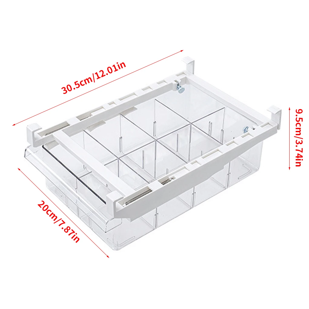 

Egg Holder Plastic Refrigerator Storage Container Kitchen Drawer Fruit Box Organizer