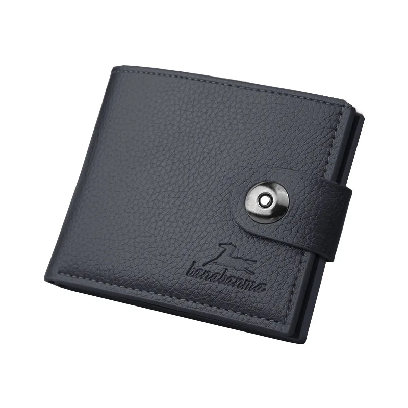 

Men's Wallet Solid Color Short Pu Leather Male fashion Retro Style High Quality Coin Purse Men‘s Money Bag Card Holder
