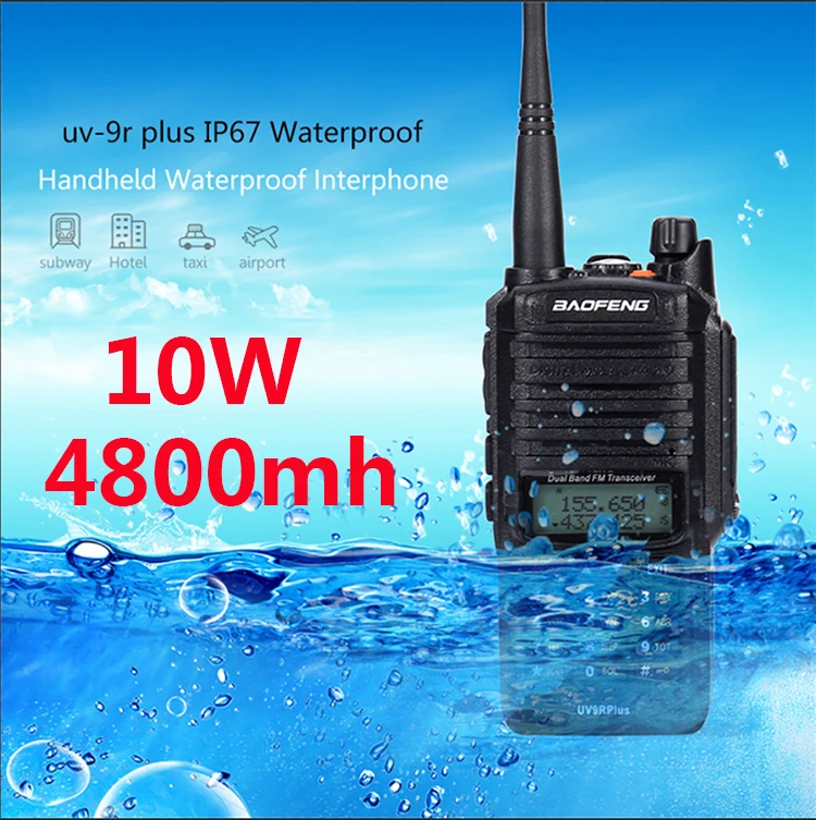 Портативная рация Baofeng UV 9R plus better uv xr водонепроницаемая 10 Вт беспроводная CB