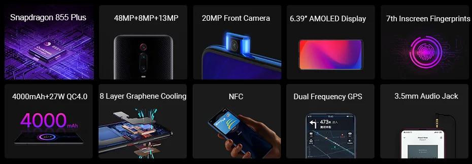 Смартфон Xiaomi Redmi K20 Pro, 8 ГБ, 128 ГБ, эксклюзивный выпуск, Восьмиядерный процессор Snapdragon 855 plus, 4000 мАч, 48мп, тройная камера 6,39 дюйма