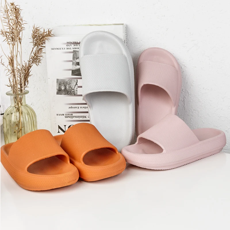 

Dropshipping Women Thick Platform Slippers Beach Eva Soft Sole Slide Sandals Leisure Men Ladies Indoor Bathroom Anti-Slip Shoes