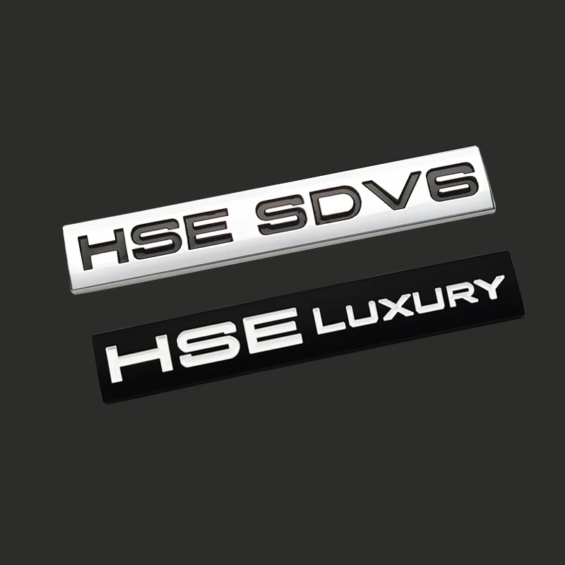 

1 pcs 3D Letters HSE SD V6 Emblem For Range Rover Diesel sign Car accessories Car Styling Car Side Fender Rear Trunk Decoration