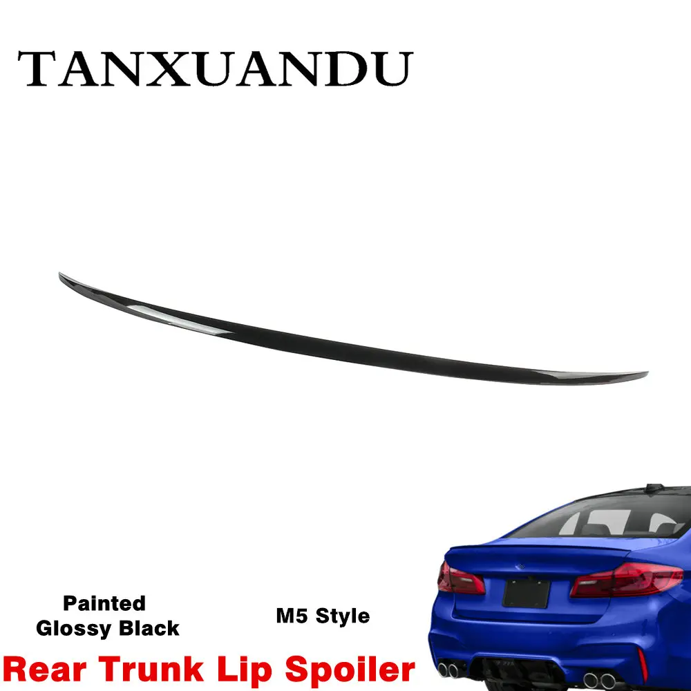 M спортивный стиль окрашенный глянцевый черный ABS задний багажник спойлер крыло