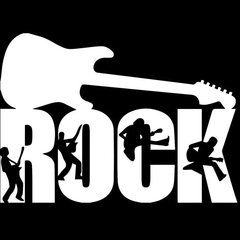 Рок-гитара для Авто/окна виниловая наклейка Наклейки Декор CT040 | Автомобили и